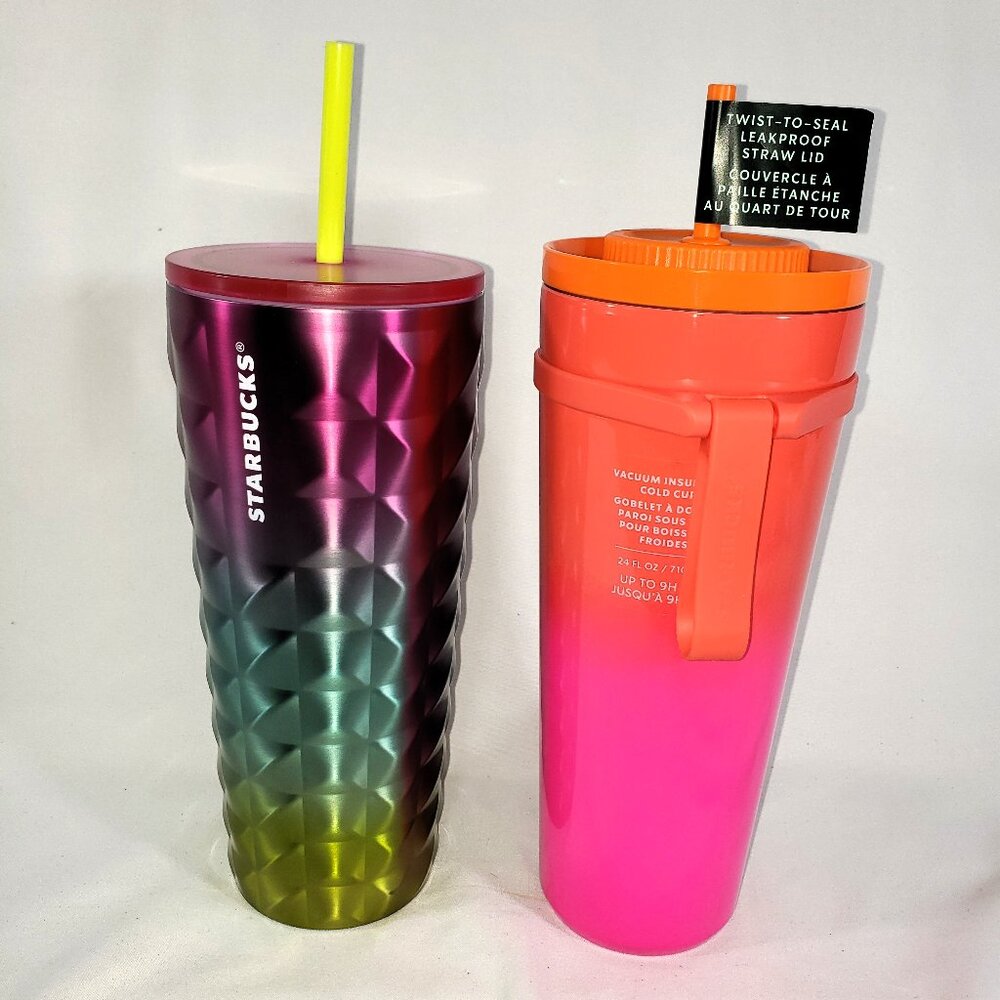 Two pcs set Of New Starbucks Insulated 24oz Cups